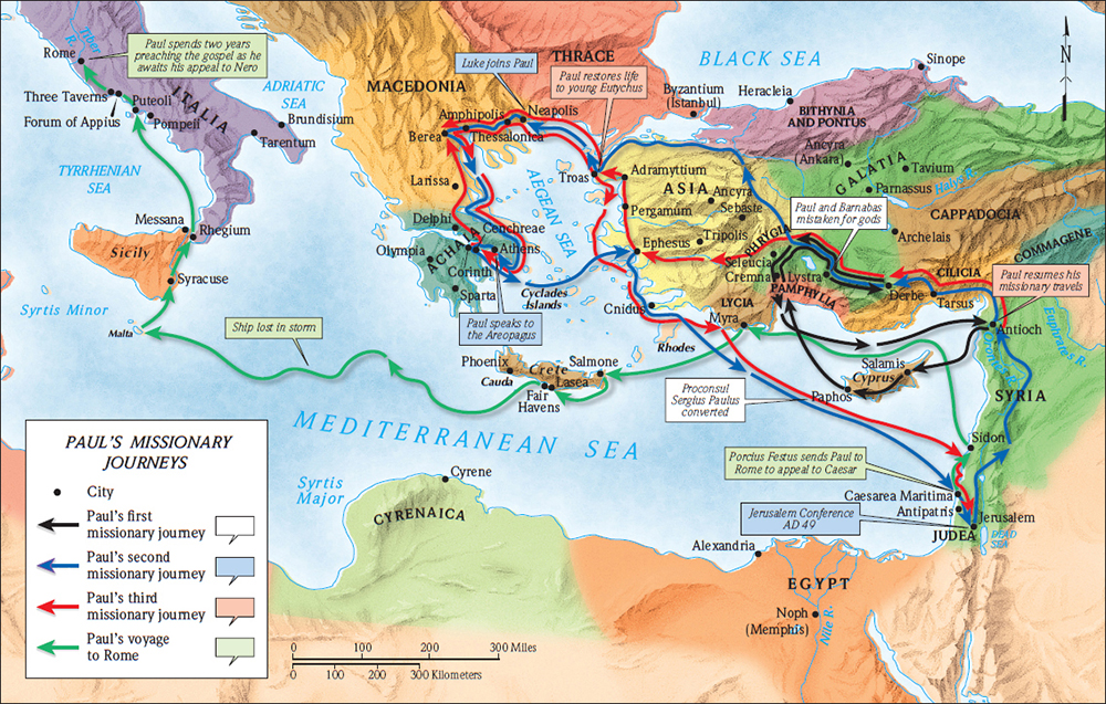 Pauls Missionary Journeys - CSB Apologetics Study Bible