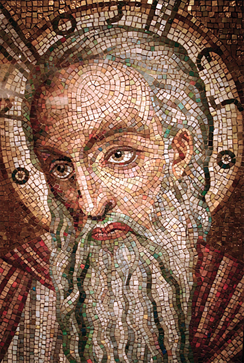 Moses mosaic on display at the Cathedral Basilica of Saint Louis