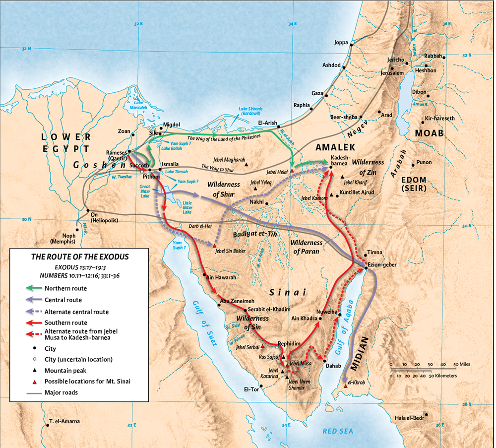 The Route Of The Exodus Csb Study Bible Commentary