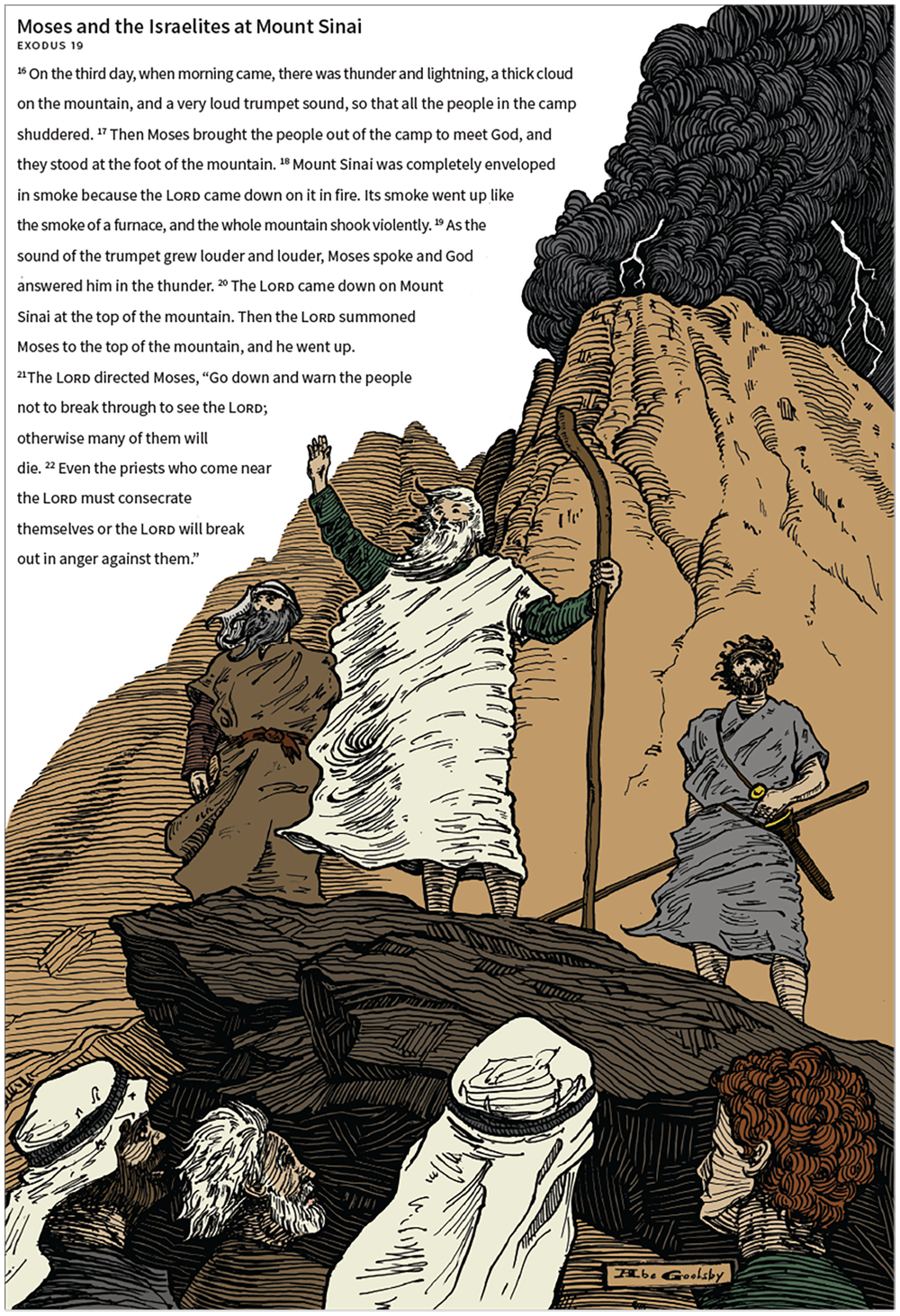Moses and the Israelites at Mount Sinai