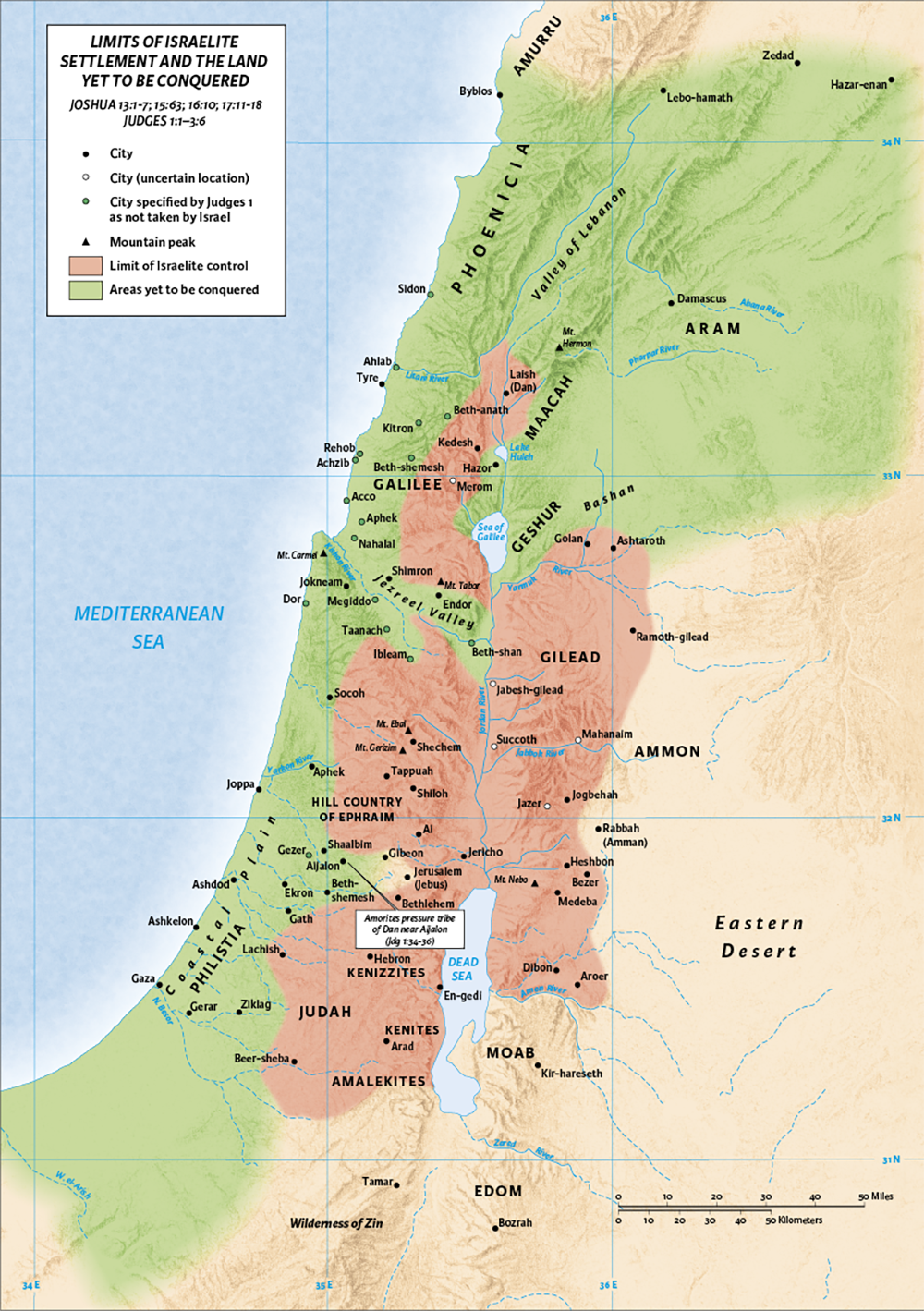 Limits of Israelite Settlement and the Land Yet to Be Conquered