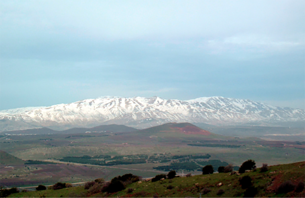 Mount Hermon as seen from Mount Bental