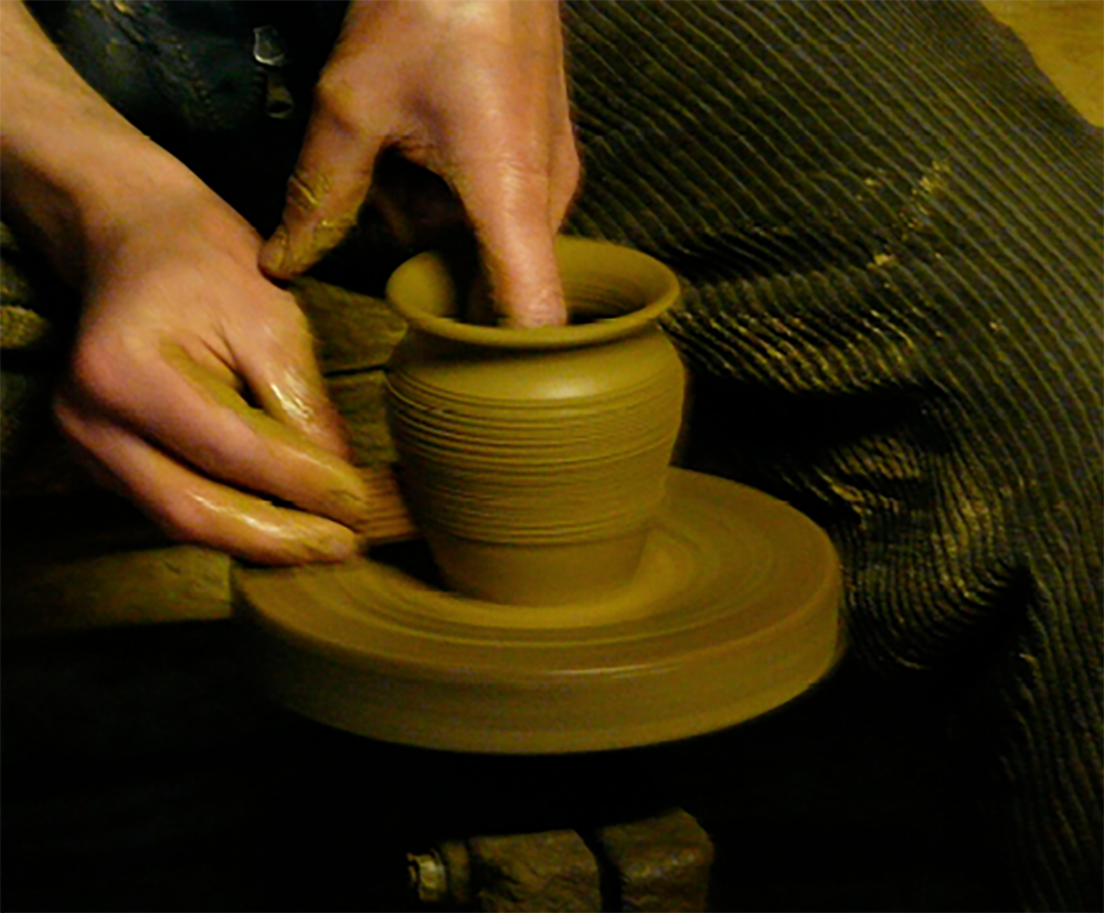 A potter at work