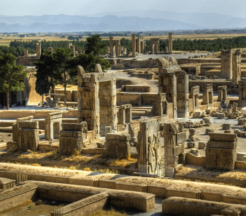 Ruins of Persepolis, the city built by Darius the Great to be the capital of the Persian Empire, replacing Parsargadae. Darius, who ruled from 522-486 BC, began construction on Persepolis in 518 BC. Haggai prophesied in Jerusalem during the reign of Darius, urging his fellow Judahites to finish construction of the temple.