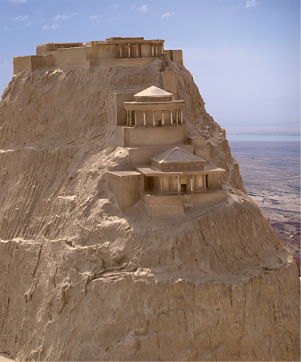 Model of the northern palace of Herod the Great at Masada