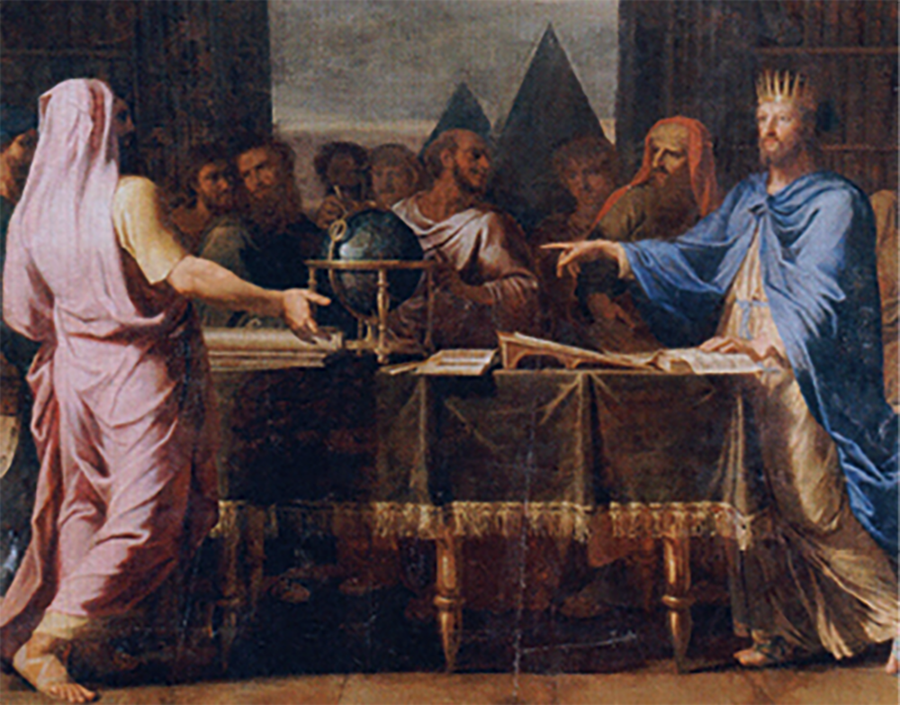 Ptolemy II Philadelphus conversing with some of the 72 Jewish scholars who translated the Hebrew Bible into Greek by Jean-Baptiste de Champaigne