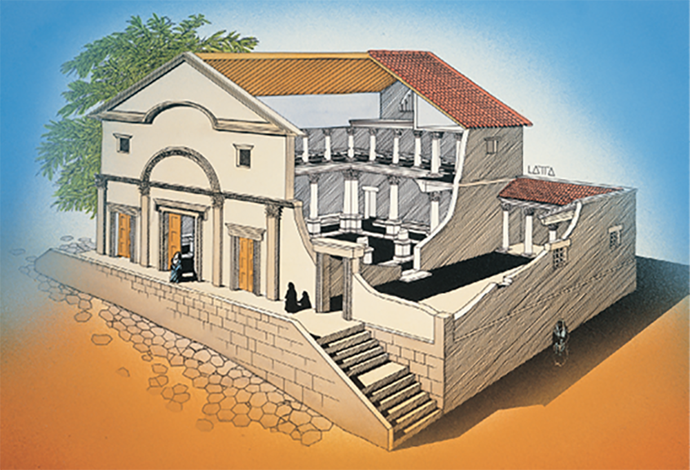 Reconstruction of a typical first-century synagogue