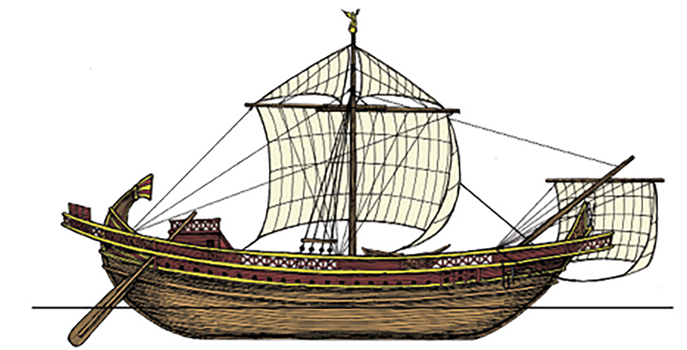 Roman Grain Ship side view - CSB Study Bible Commentary