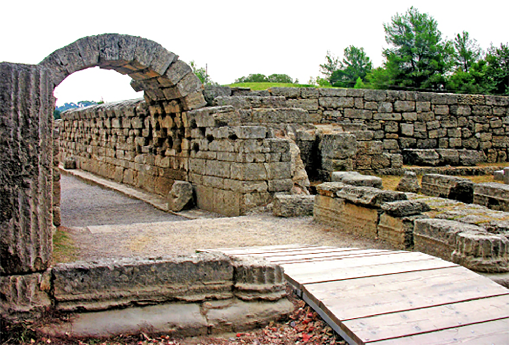 Entrance to the stadium at Olympia, Greece