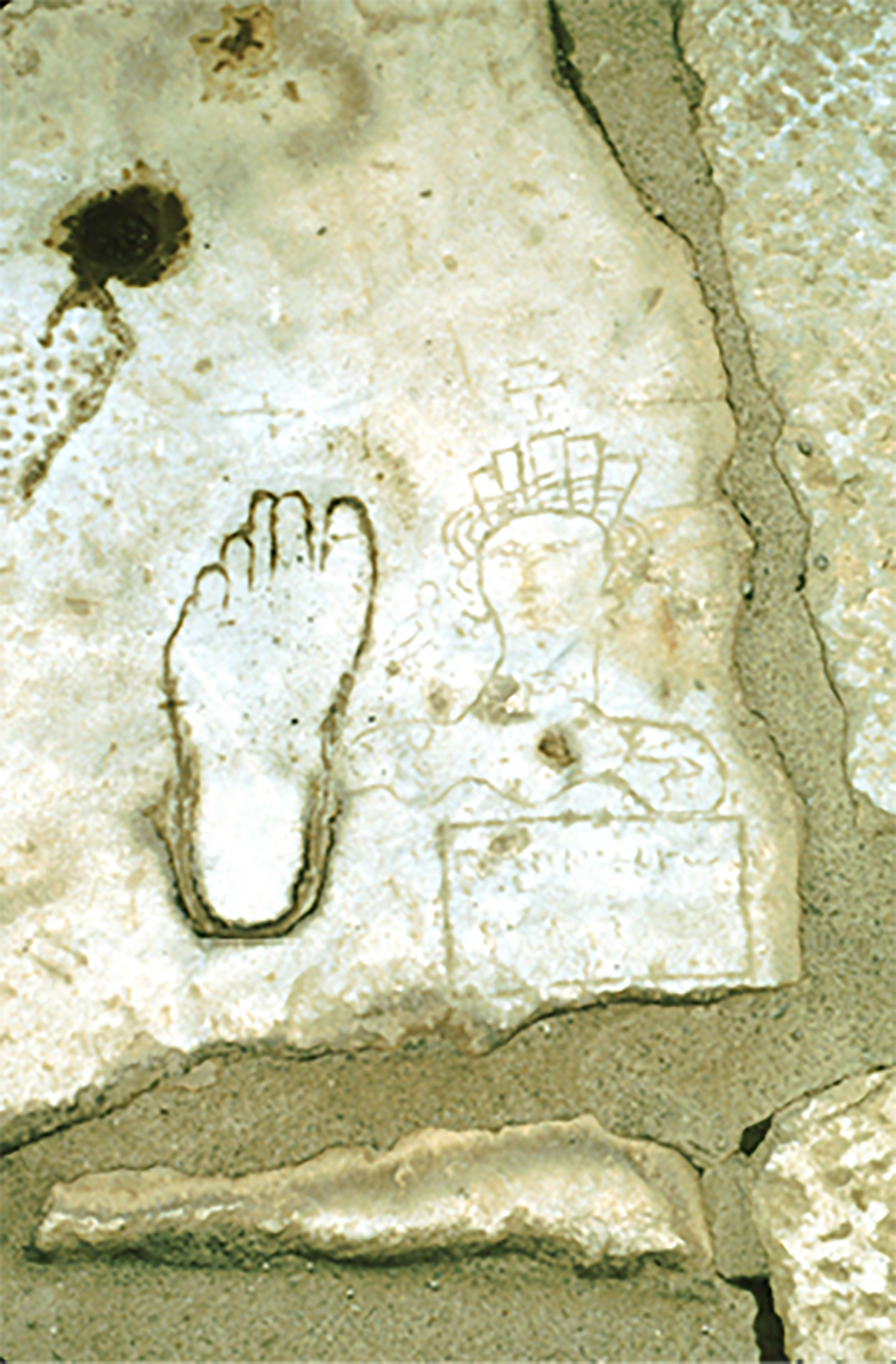 Alleged ancient signpost to the brothel of Ephesus