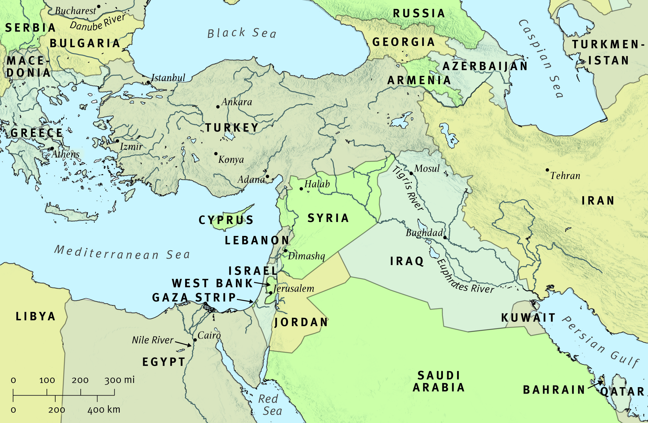 Map 1: The Middle East Today