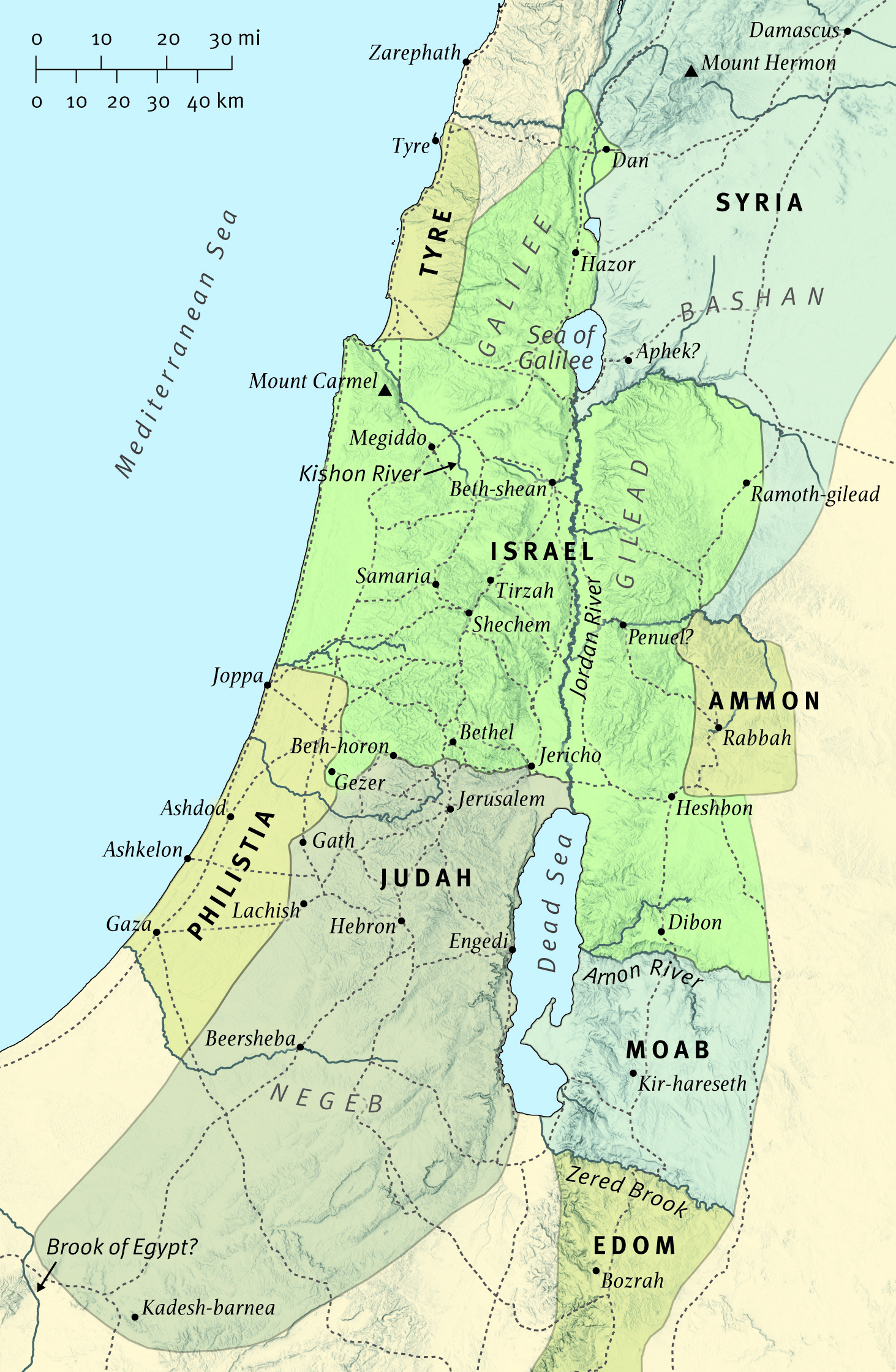 Map 6: The Kingdoms of Israel and Judah