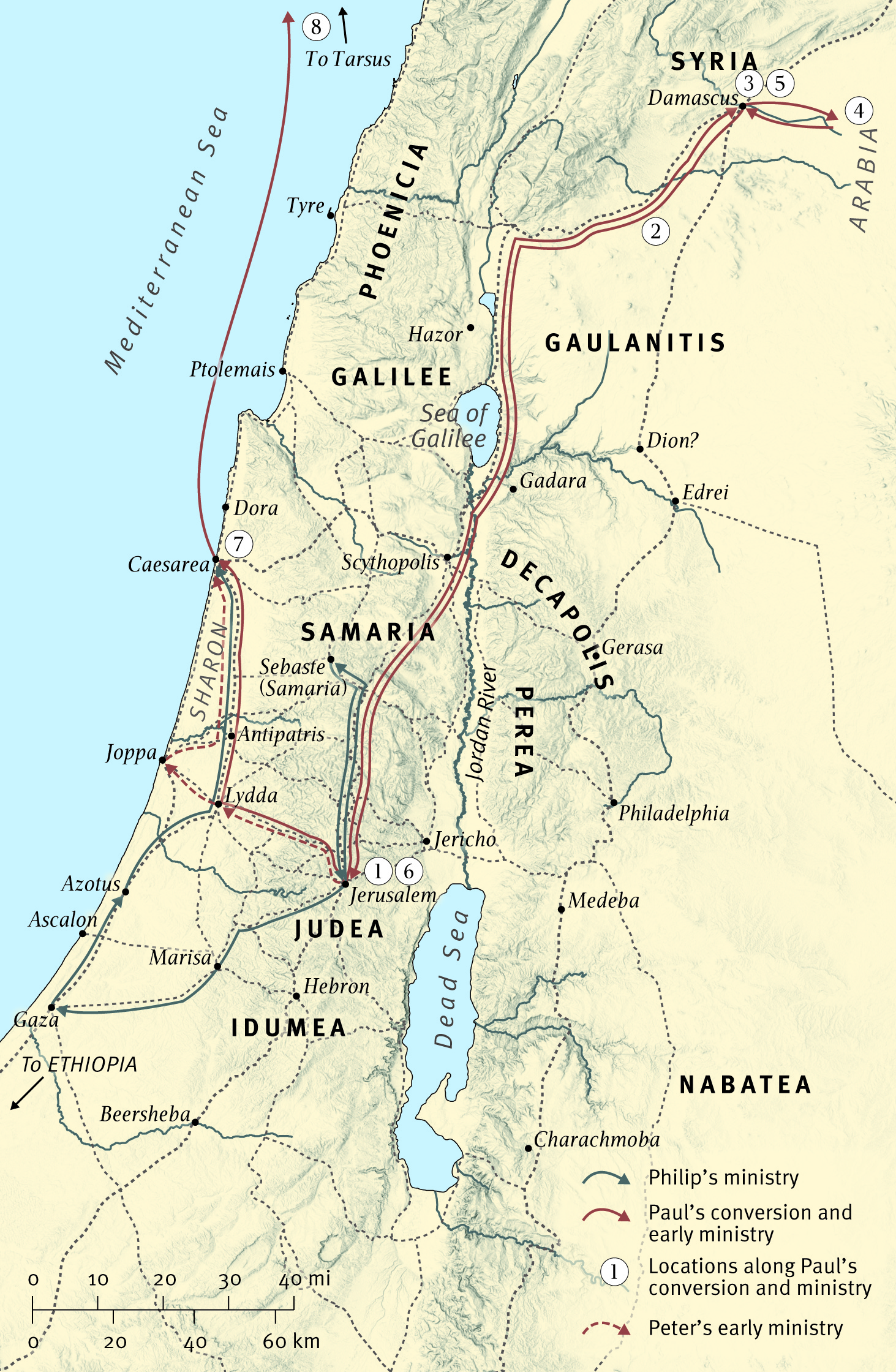 Map 12: The Apostles’ Early Ministry