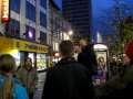 Preaching in Glasgow, UK at night