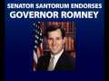 Rick Santorum Endorses Mitt Romney 