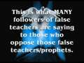 There are many that defend false teachers 