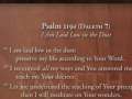Psalm 119d Daleth - I Am Laid Low in the Dust 