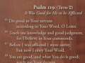 Psalm 119i - Teth - It Was Good For Me To Be Afflicted 