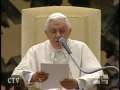 Pope Benedict XVI, english dub, message to France 
