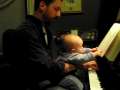Aria Plays Piano with Daddy 
