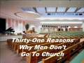 31 Reasons Why Men Don't Go To Church 