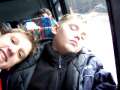Sleeping on the bus 