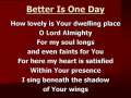 Better is One Day (worship video w/ lyrics) 