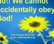 Message: No!! We Cannot Accidentally Obey God! 