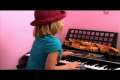 5 year old girl plays piano and flute 