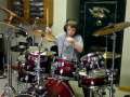 Isaac on the drums, age 10 