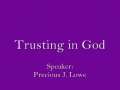 Trusting In God