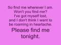 Find Me Tonight - Everyday Sunday   lyrics 