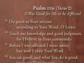 Psalm 119i - Teth - It Was Good For Me To Be Afflicted 