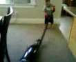 Caleb and the vacuum...