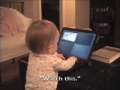 Very Funny and Cute Baby on computer 