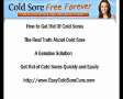 How to get rid of cold sores 