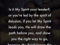 Is it My Spirit your Leader? - a word from Lord Jesus 