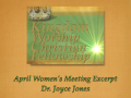 KWCF April Women's Meeting Excerpt- Dr. Joyce Joyce 