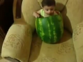 Baby Eating Watermelon 
