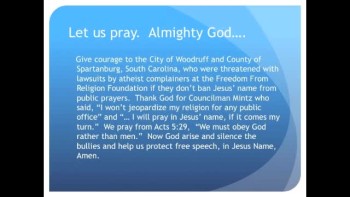 Atheists Threaten to Ban Jesus Prayers in SC (The Evening Prayer 08Nov10) 