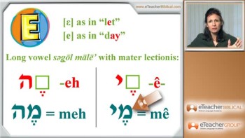 Biblical Hebrew Lesson 4 - Hebrew Vowels EIOU | by eTeacherBiblical 