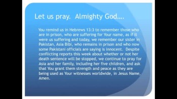 Pakistani Christian Woman on Death Row Is Innocent (The Evening Prayer - 03 Dec 10)   