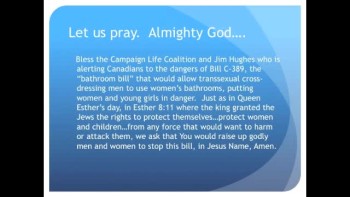 Cross-Dresser Bathroom Bill May Pass in Canada (The Evening Prayer - 07 Dec 10) 