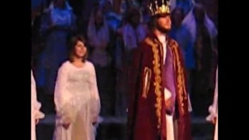 Finale of our Easter program at church depicting the angels receiving Jesus as King at his triumphal return to earth.