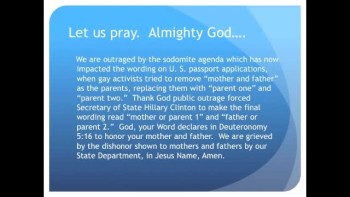 The Evening Prayer - 21 Jan 11 - State Dept Tries to Remove Mother and Father From Passports  