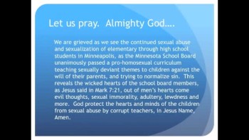 The Evening Prayer - 28 Jan 11 - Minneapolis Schools Force Homosexual Education on Kids  
