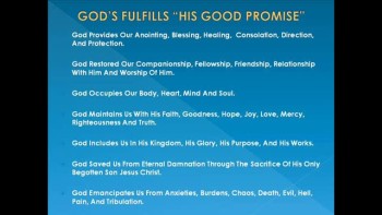 God's Good Promise-He Fulfills His Promises 
