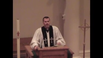 Pastor Dennis Beaver at the Evagelical Lutheran Church of Waynesboro, Pa.