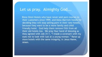 The Evening Prayer - 03 Feb 11 -Marriott Won't Sell Adult Movies in New Hotels  