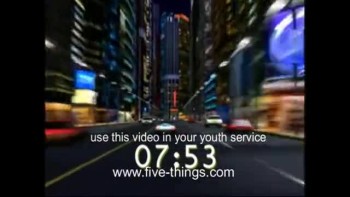 Weekly youth worship service video with 5 relevant things for every teenager. The overlay title can be removed by visiting 
www.five-things.com